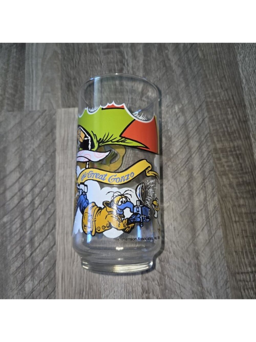 Vintage 1981 McDonald's Great Muppet Caper Glass Tumbler Gonzo Kermit Fozzie